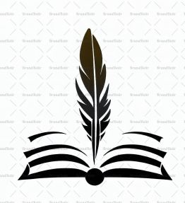 Offenes Buch und Feder